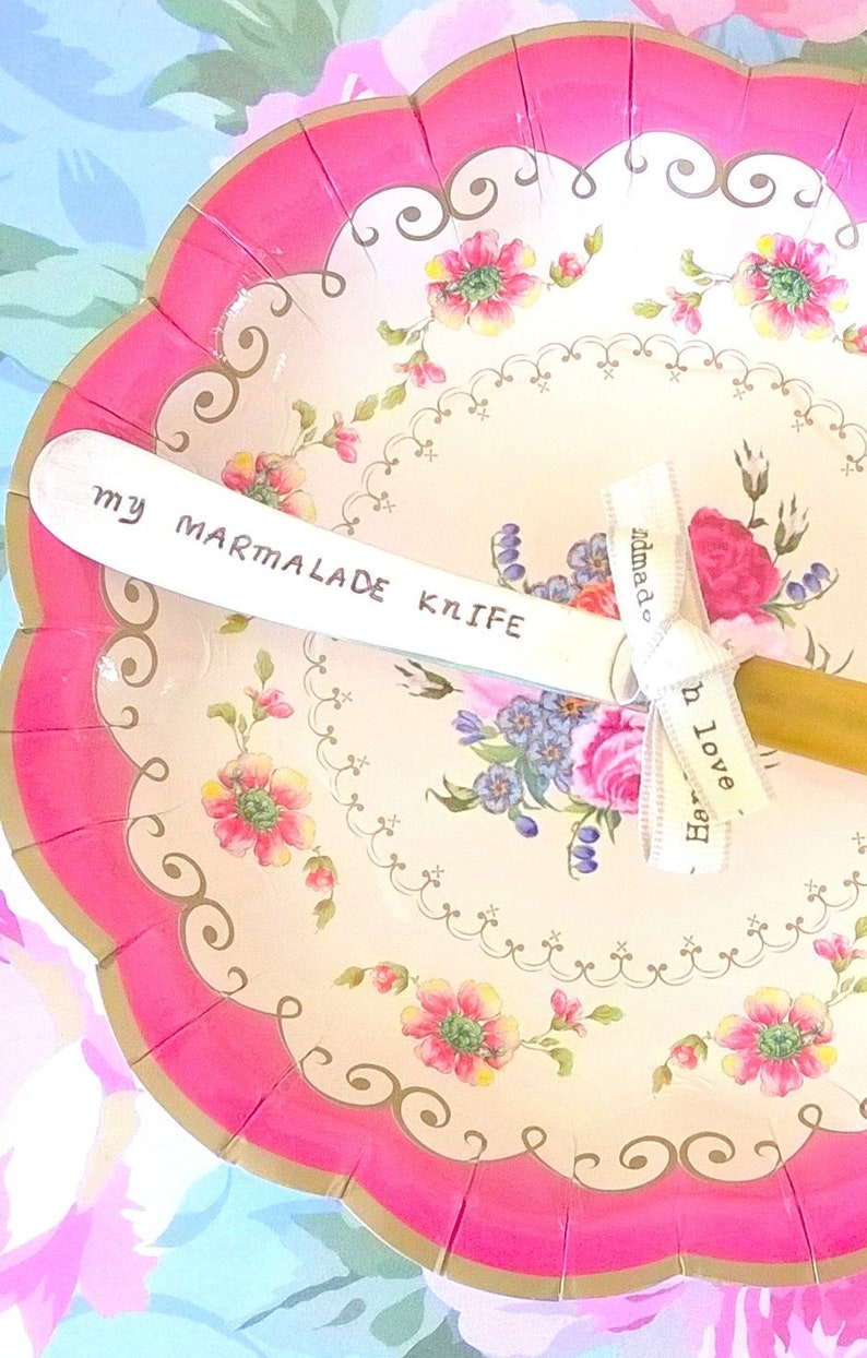 My Marmalade Butter Spreader Hand Stamped Vintage Spreader Personalised Gift. Original Vintage Upcycled Cutlery by Hello Lovely. image 3