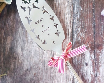 What A Tart 1937 Cake Slice, Baker Gift, Cheeky Gift, Christmas Gift, Original, Upcycled Vintage Cutlery by Hello Lovely.