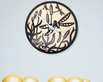 SEE ITEM DETAIL, Dragonfly Clock, Dragonfly gift, Quiet Dragonfly clock, dragonfly gifts dad, dragon fly decor