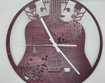 SEE ITEM DETAIL, Dad's Christmas Gift, Christmas gift dad, Gibson guitar clock, musician gift dad, guitar clock