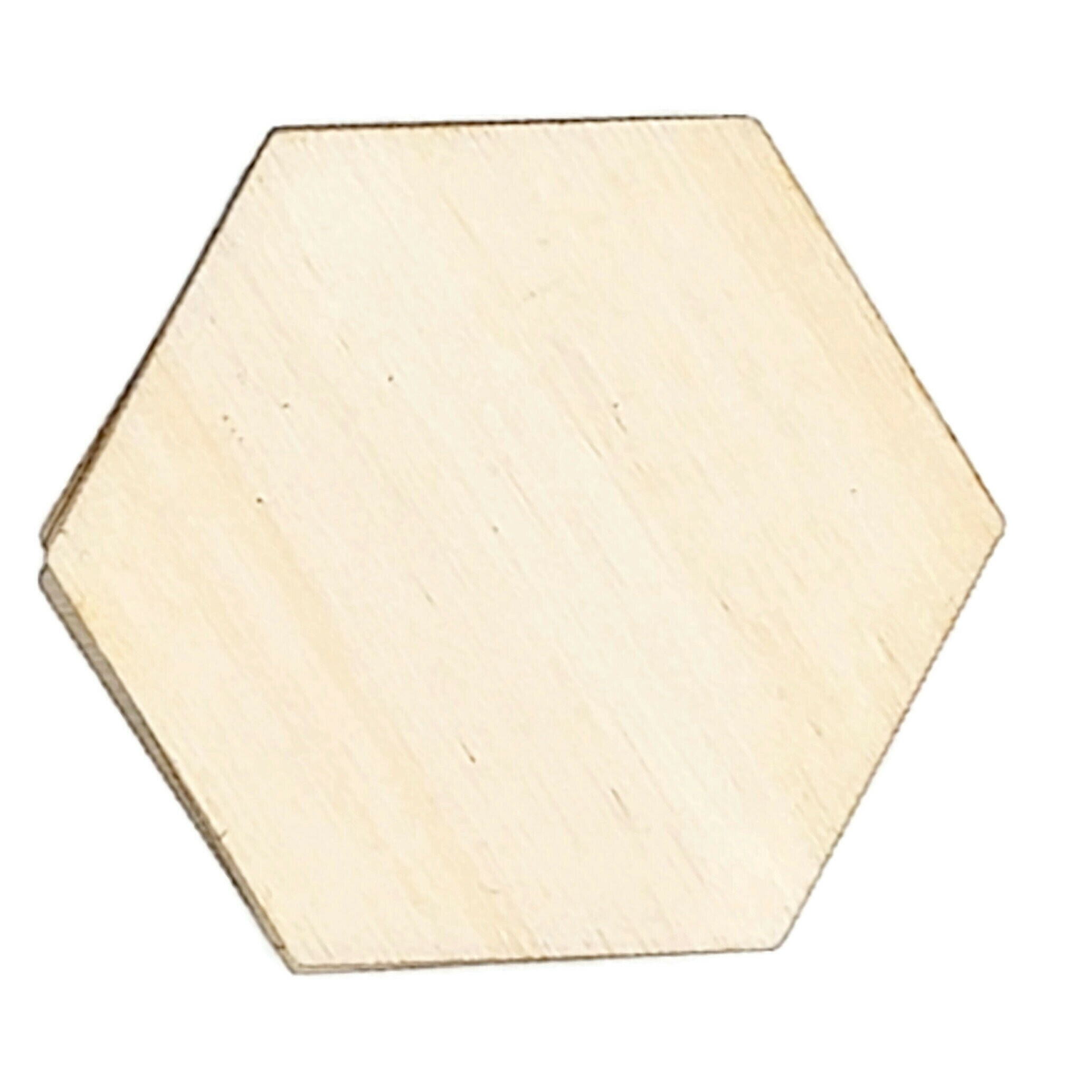 Wood hexagon pieces Craft supplies wood hexagon Hexagon Etsy