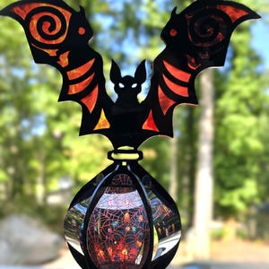 Halloween Bat Lantern SVG, 3D Laser Cut (Glowforge & xTool Files)