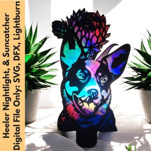 Heeler Cattle Dog SVG Bundle - Nightlight, Ornament & Suncatcher Files