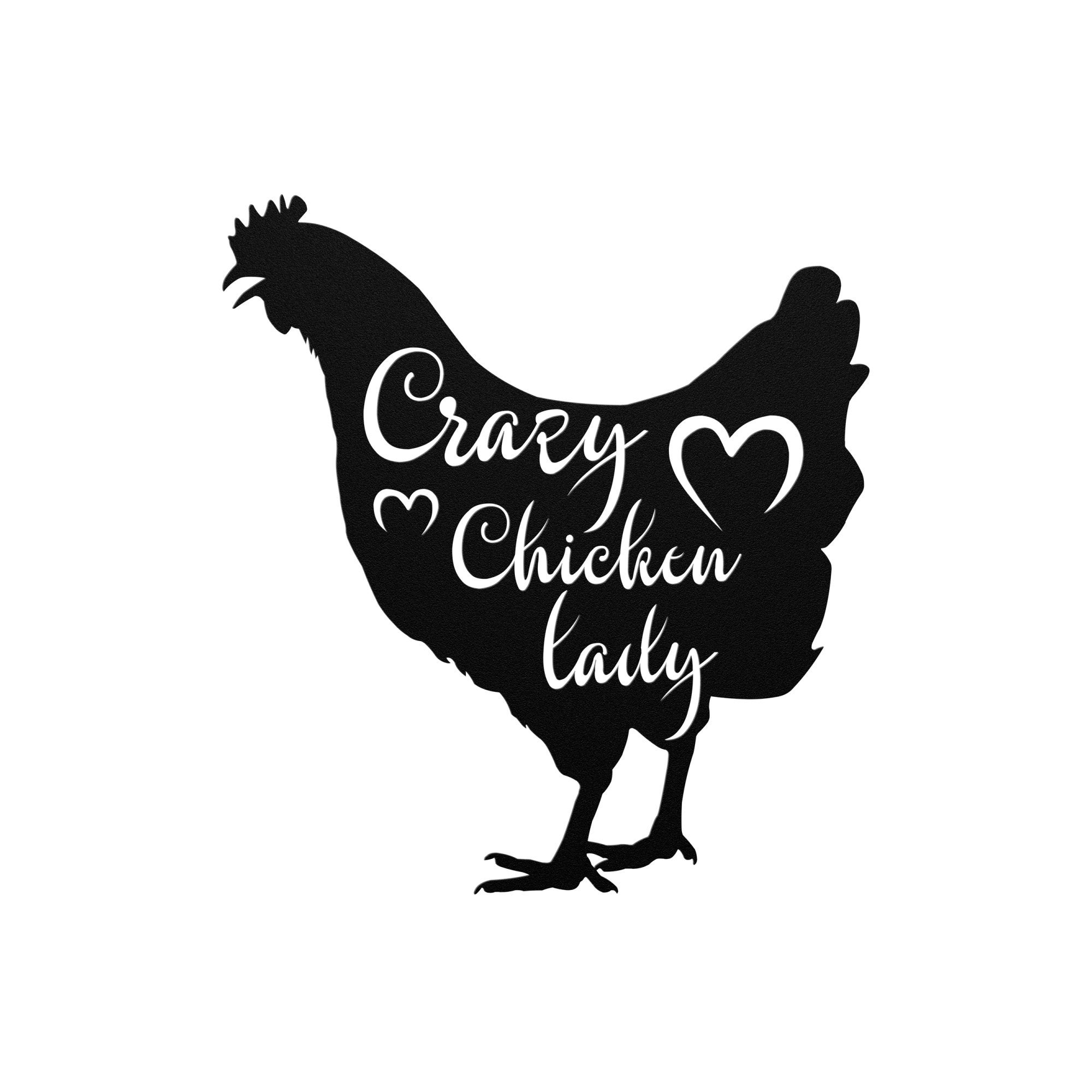 Crazy Chicken Lady Metal Sign Crazy Chicken Lady Gift for Etsy