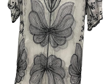 Butterfly Tie Dye Kimono, Boho Fashion, Hippie Duster, Beach Cover Up, Regular/ Plus Size