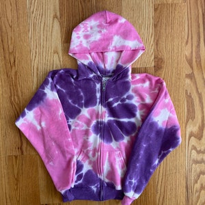 Youth X-Large (14/16), Tie Dye Kids Hoodies, Tie Dye Kids Sweatshirt, XL, Unisex, Zip & Pullover, Kids Tie-Dye Sweater, Kids Tie-Dye Jacket