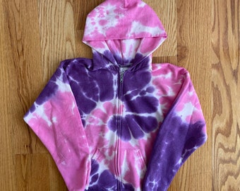 Youth X-Large (14/16), Tie Dye Kids Hoodies, Tie Dye Kids Sweatshirt, XL, Unisex, Zip & Pullover, Kids Tie-Dye Sweater, Kids Tie-Dye Jacket