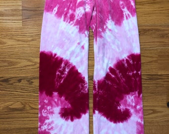 Tie Dye Velour Pants, Cotton, XL, 1X & 2X, Hippie Flare Pants, 70s Tie Dye, Hippie Chic Boho, Wide Leg, Tie Dye Velvet, Funky Pants