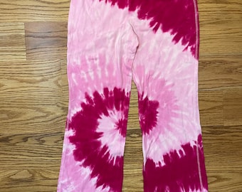 Tie Dye Flare Bottom Pants, Size Medium, Bell bottom, Hippie Chic Boho, Dance Lounge Pants, Hippie Flare Pants, 70s Tie Dye, Camp Pants