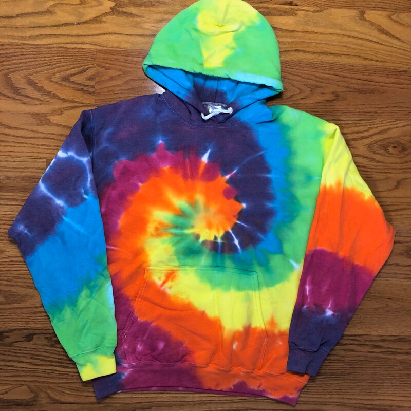 Abstract Tie Dye Men's Zip Up Hoodie