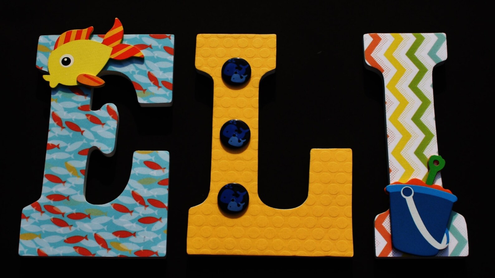 Nursery Letters Custom Wood Letters Boy's Room Beach Etsy