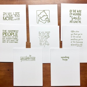 8 Encouragement Cards, Blank Inspirational Card Pack Set, Assorted Stationery, Handmade Variety Pack Support Greeting Cards, Note Card Set