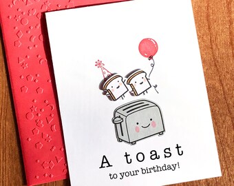 Toaster Birthday Card Funny Toaster Card - Etsy