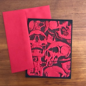 3D Skeleton Halloween Card, Skelly Bones Halloween Greeting Card, Dark ...