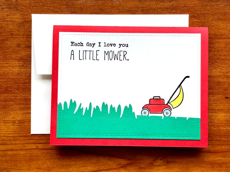 Funny Cards for Him Lawn Mower Pun Cheeky Fathers Day Card Etsy
