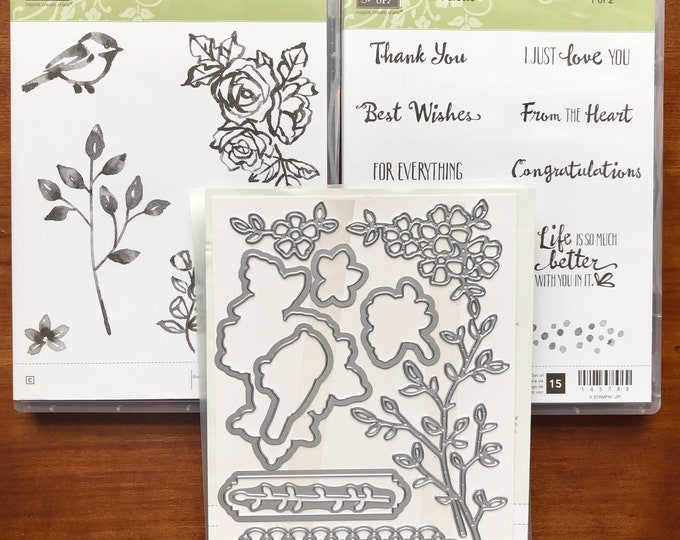 Stampin up Petal Palette Stamp Set & Petals and Framelits Die Bundle ...