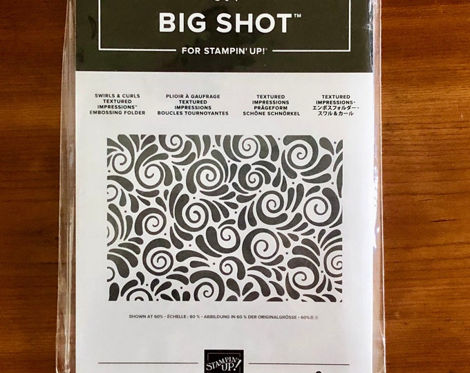 Stampin up Retired Swirls & Curls Textured Impressions Embossing Folder ...