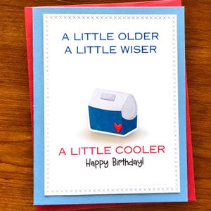 3D Funny Birthday Card for Dad or Boyfriend, Birthday Card for Mom or Best Friend, A Little Cooler Pun, Dad Joke, Handmade Greeting Cards