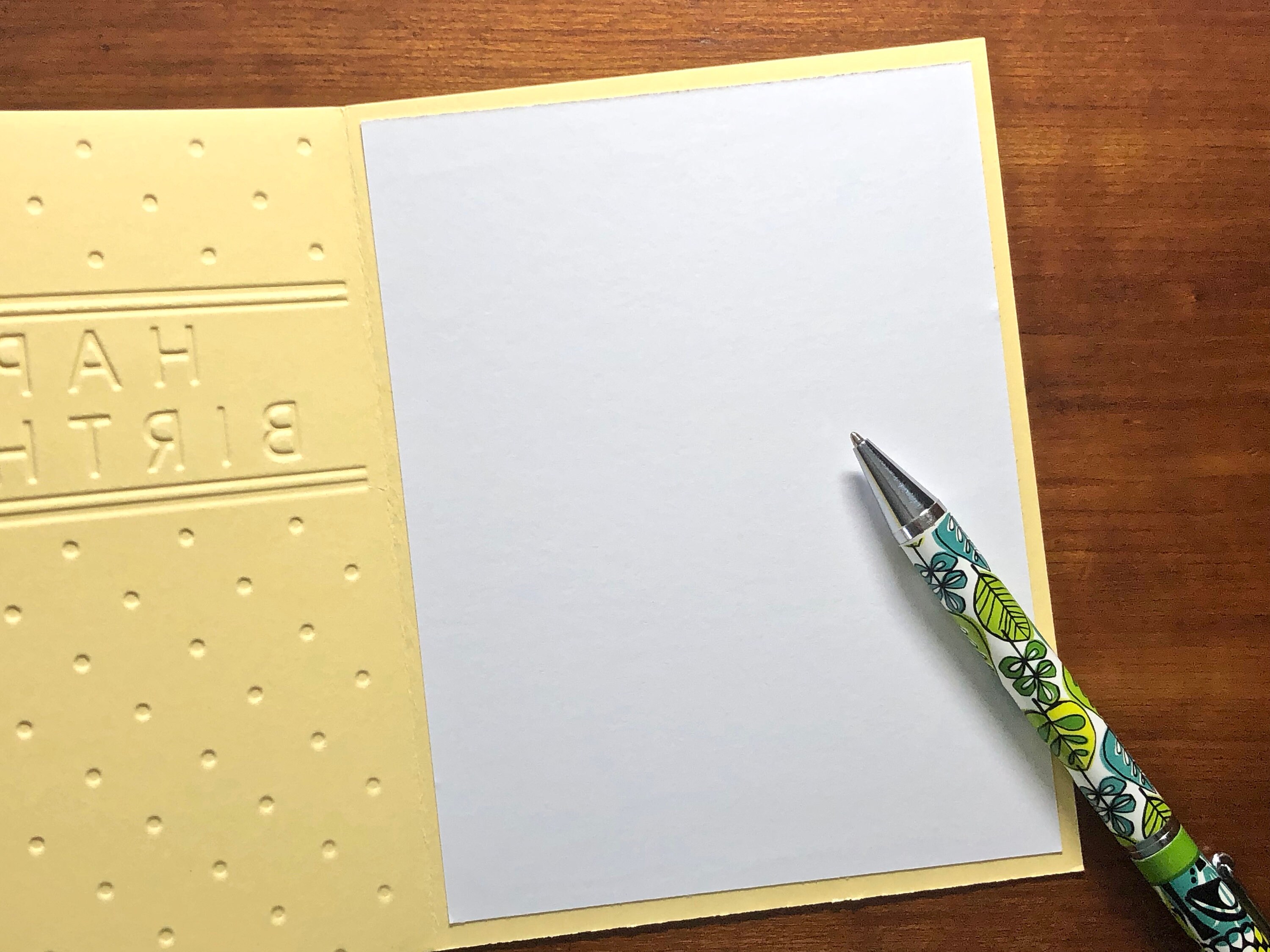 Happy Birthday Card Set of 6 With Inside Sentiment, Embossed Bday Notes ...