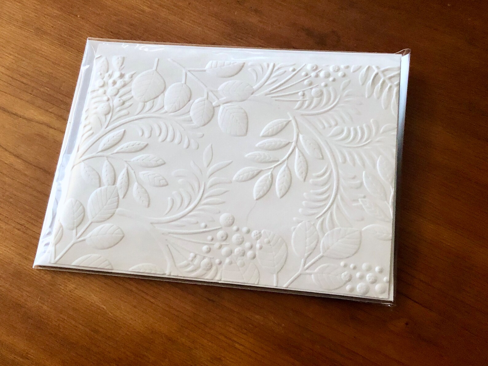 8 White Embossed 3D Floral Cards, Elegant Flower Note Card Set, Blank ...