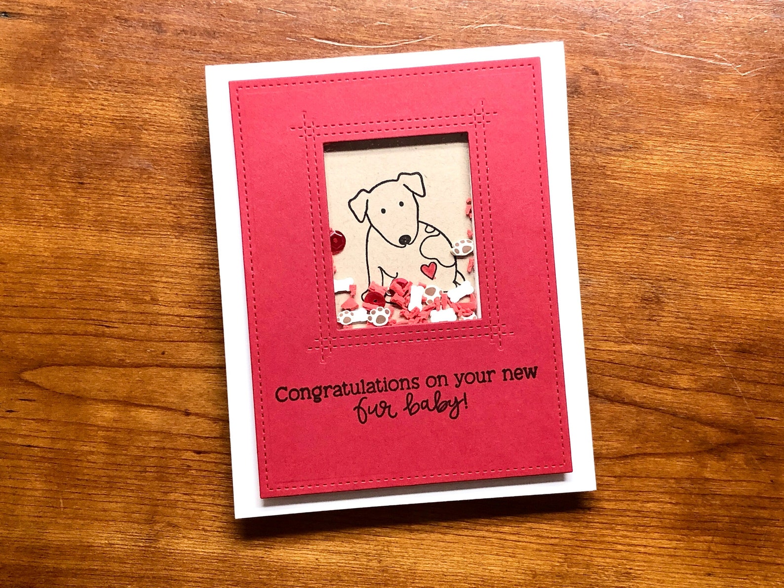 New Puppy or Dog Cards Congratulations Interactive Shaker Etsy