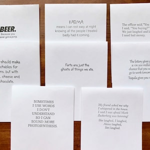 8 Funny All Occasion Cards, Blank Adult Humor Card Pack Set, Sarcastic blank Stationery, Handmade Variety Pack Snarky Joke Greeting Cards