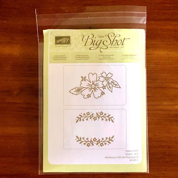 Stampin Up Retired Floral Affection Textured Impressions Embossing Folders, 4-1/2-7/8 inch, Flower Texture Embossing, DIY Card Making