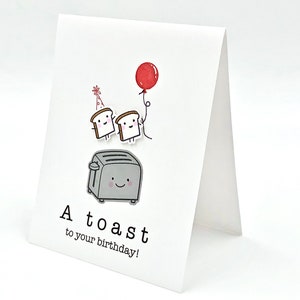Funny Birthday Cards, Birthday Toast Card, Food Pun Birthday Card ...