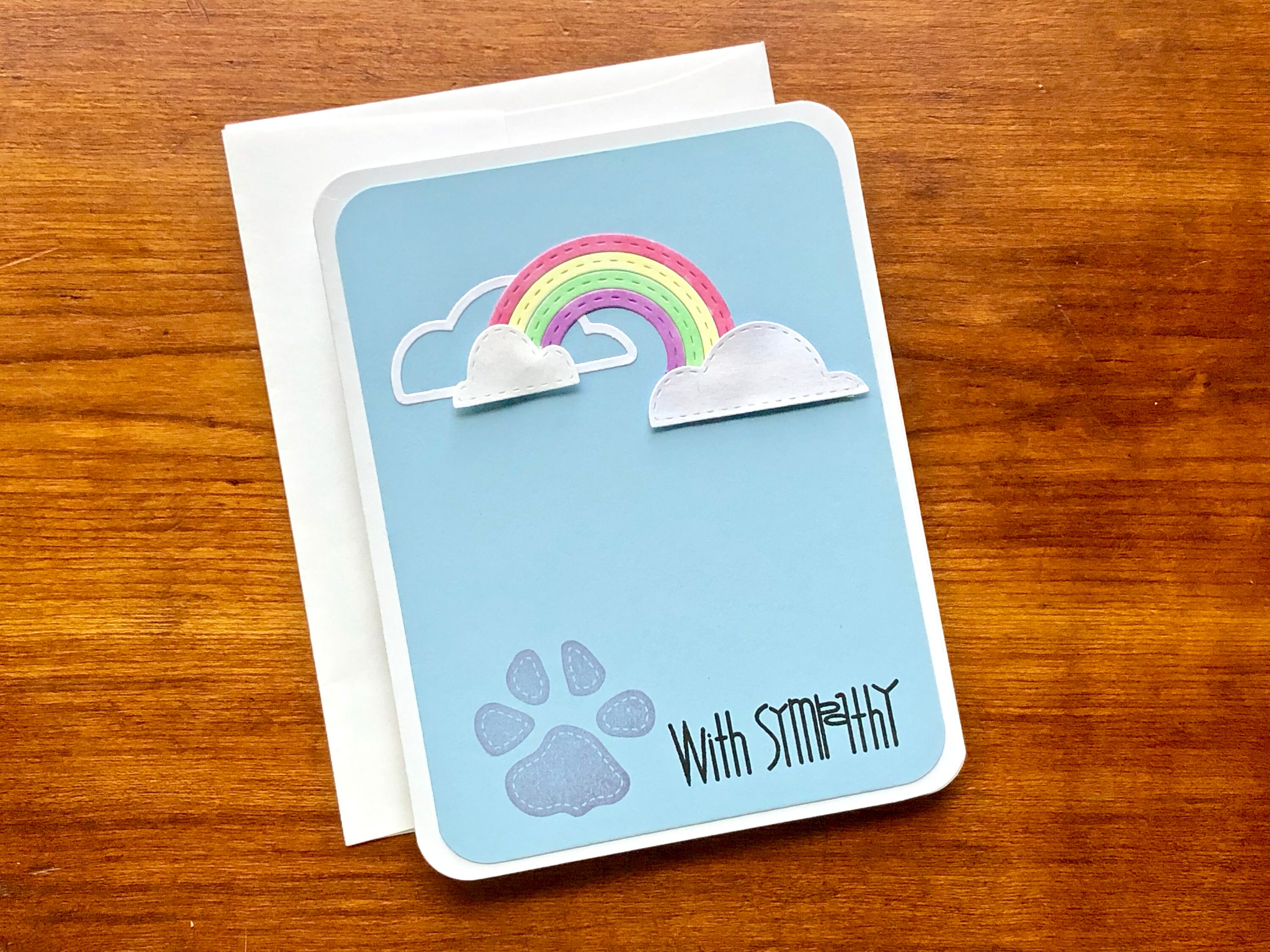 Pet Sympathy Card, Dog Sympathy Card, Cat Sympathy Card, Rainbow Brid…