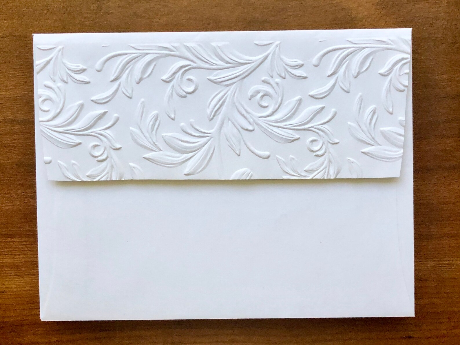 8 3D Floral Cards, White Embossed Flower Note Card Set, Blank Botanical ...