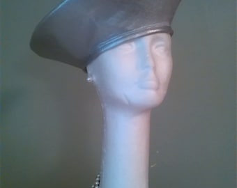 Silver Beret, Leather Tams, Ladies Hat, Fancy Hat, Caps