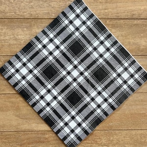 Napkin | Black and White Plaid