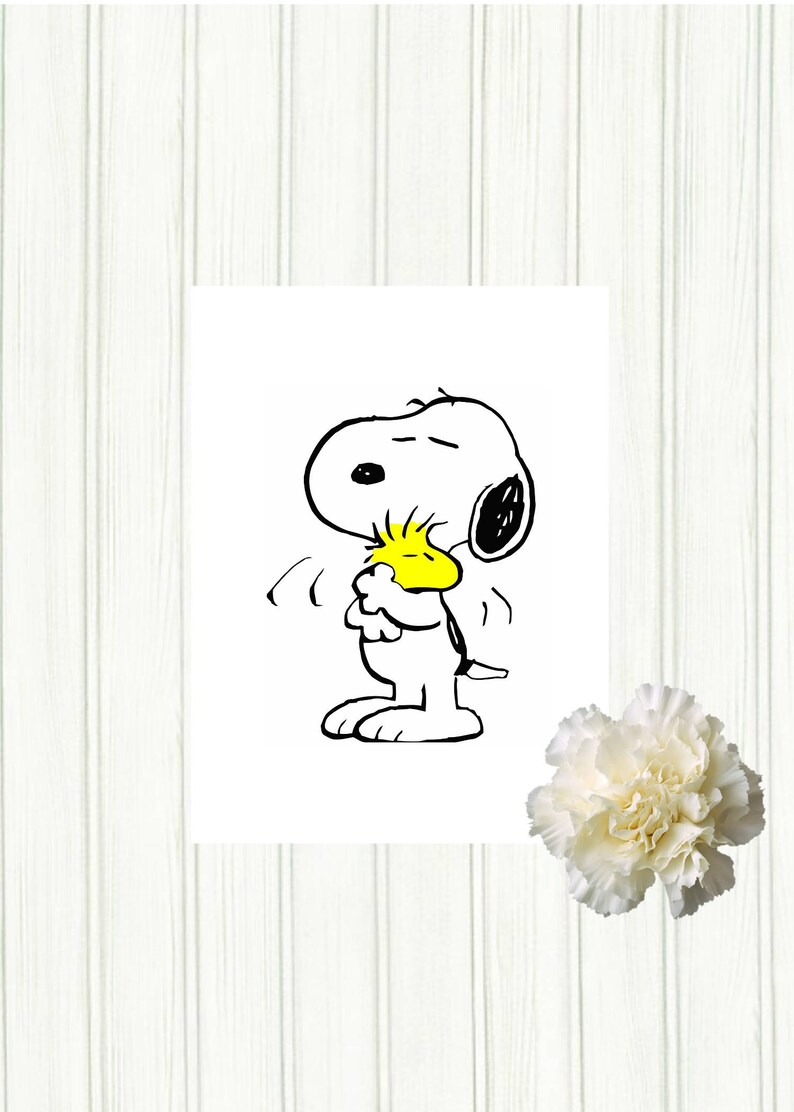 Snoopy Print Diy Printable Snoopy And Woodstock Peanuts Gang Etsy