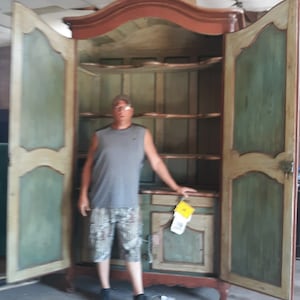 Large cheap antique armoire