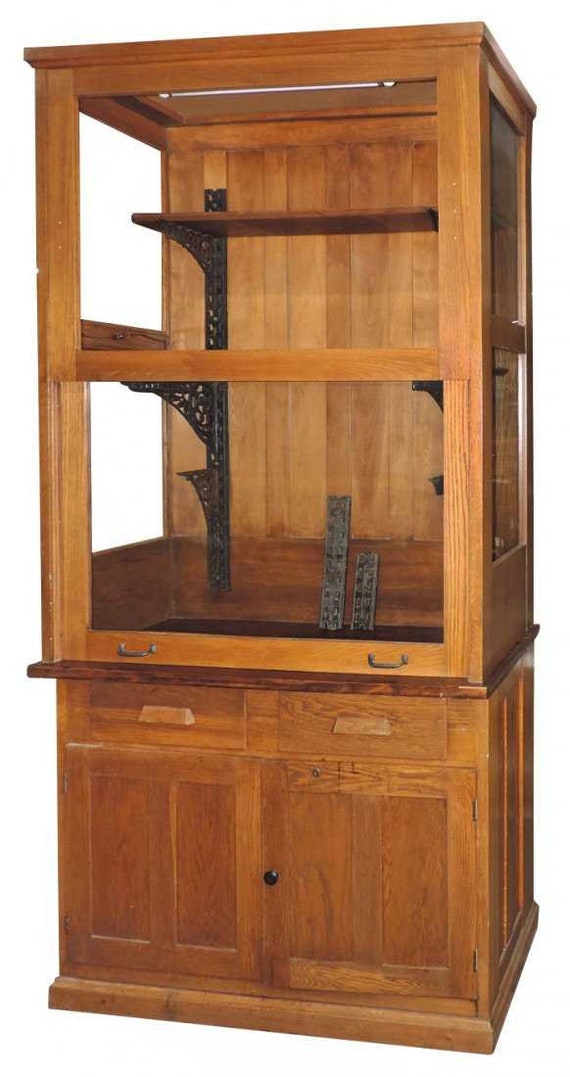 Antique pharmacy display case discount