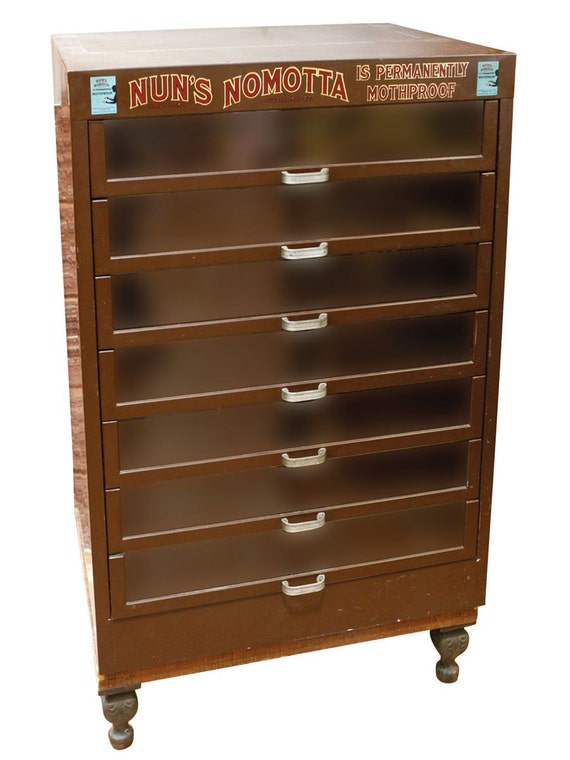 Nun S Nomotta Metal Storage Cabinet On Base W Iron Feet Etsy