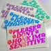 Please Don't Honk, I'm SENSITIVE Bumper Sticker | Funny Bumper Stickers | Bumper Stickers | Car Decals | Vinyl Decals