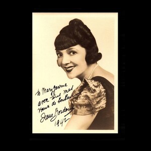 Irene Bordoni Vintage Autographed Autograph Signed Hollywood Film Movie 5x7 Photograph 1942 Corsican-American Actress Singer
