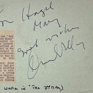 Orson Welles Autograph Signed 3&quot;x 5&quot; Album Page Citizen Kane Touch of Evil JSA Certified Authentic Letter of Authenticity