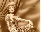 Marlene Dietrich Vintage Autographed Autograph Signed Hollywood Film Movie 1941 Photograph 7x9 Actress Singer The Flame of New Orleans