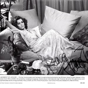 Jane Fonda autograph Hand Signed 1981  Vintage Rollover Photo as Lee Winters JSA Certified Authentic
