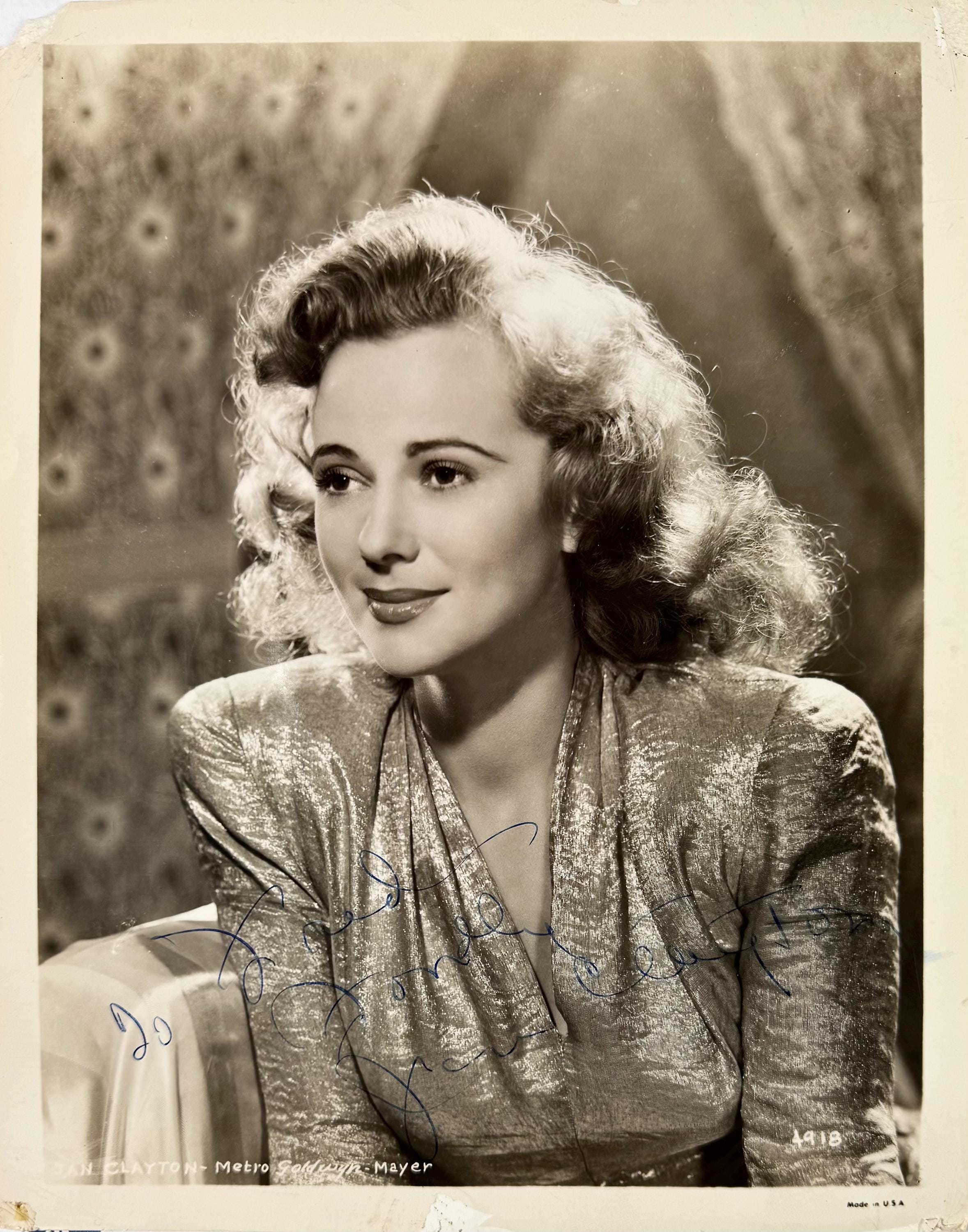 JAN CLAYTON Autograph Signed 8