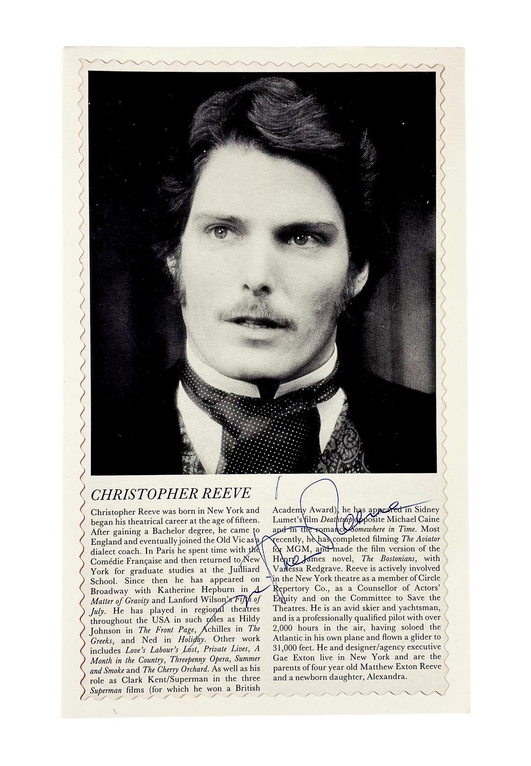 Christopher Reeve Autograph Signed Picture Booklet SUPERMAN JSA ...