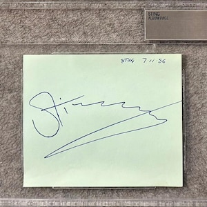 Sting Autograph - Etsy