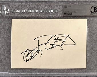 FLEA Signed Autographed 4" x 6" Index Card Bassist Red Hot Chili Peppers BECKETT