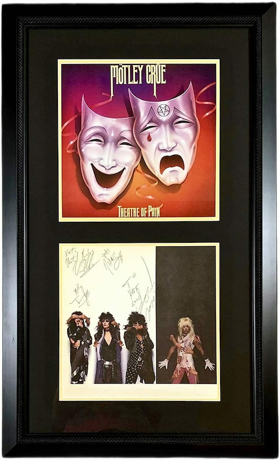 Motley Crue Autographed Autographs Signed Album Cover Flat Framed