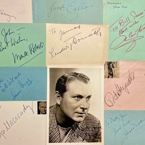 GILDA Autographed Signed Cast 10 Album Pages Rita Hayworth Gerald Mohr Glenn Ford JSA Certified Authentic Letter of Authenticity