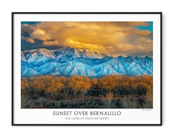 Sunset Over Bernalillo-New Mexico-fine art poster print