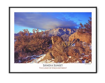 Sandia Sunset-Albuquerque-New Mexico-fine art poster print