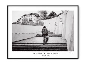 A Lonely Morning-Prague-fine art poster print